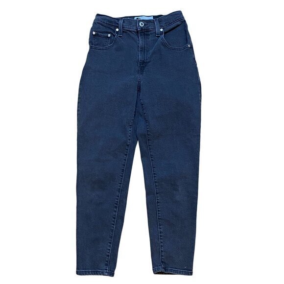 Levis SilverTab Mom Jeans Womens W26 Charcoal Denim Relaxed‎ Fit Mid-Rise - Picture 1 of 9